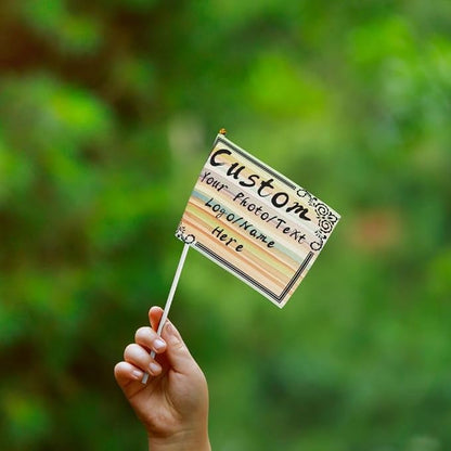 Custom Mini Flag on Stick Make Your Own Flags Personalized Photo Text Logo - Image 6