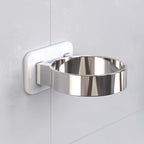 Hair Dryer Holder, Bathroom Cabinet Door Blow Dryer Stand, Blow Dryer Holders Wall Mount - Extra Large Rim (Silvery)