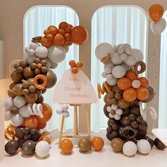 Brown and Orange Balloon Garland Arch Kit - Image 6