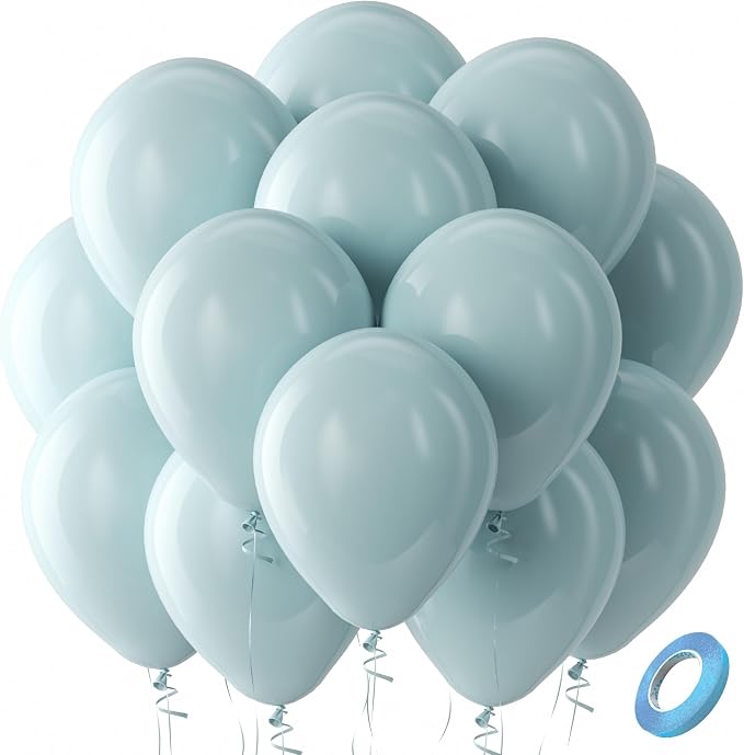 Bezente Dusty Blue Latex Party Balloons by Bezente