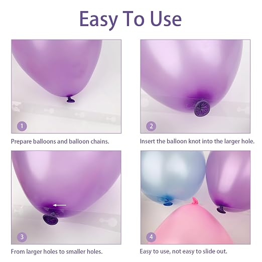 HANWER Balloon Arch Kit, 4 Rolls Balloon Tape and 4 Rolls Glue Points Dots - Image 4