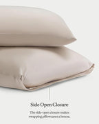 Cozy Earth Standard Pillowcases Set of 2 - Made of 100% Viscose from Bamboo, Ultra-Soft & Luxury, Woven from Naturally Breathable & Lightweight Fabric - Driftwood