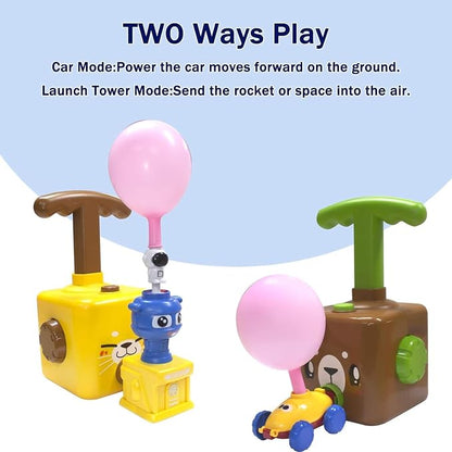 Balloon Launcher Toy Set, Balloon Powered Cars, Creative Inflatable Pump Racing - Image 4