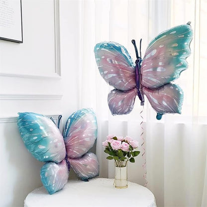 Butterfly Balloons 4 Pieces for Butterfly Themed Party Decoration | 40inch Blue - Image 4