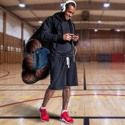 BROTOU Extra Large Sports Ball Bag Mesh, Basketball Bags Team Balls | - Image 5