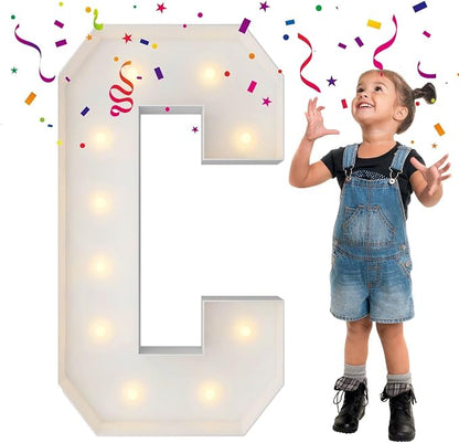 3FT Marquee Light Up Letters, Large Marquee Letters, Mosaic Balloon Frame by MerryMosaics