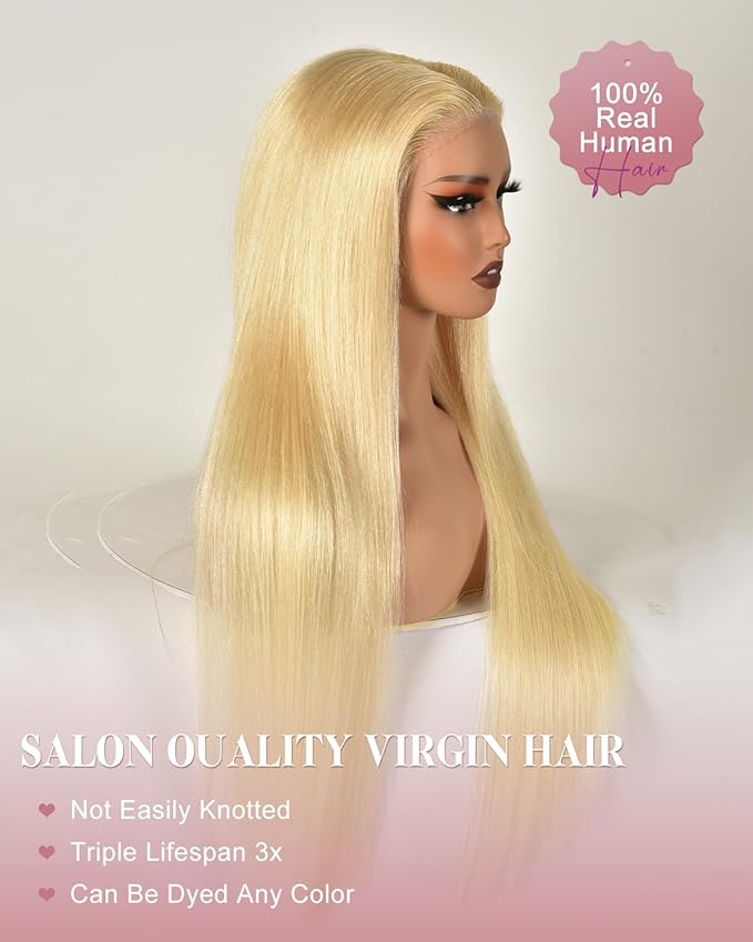 28 Inch Wear And Go Glueless 613 9x6 HD lace front wig Human Hair Pre Plucked Pre Cut For Beginners Human Hair 180% Density Straight Lace Front Wigs No Glue Pre Cut 3 Seconds To Wear Glueless Wig