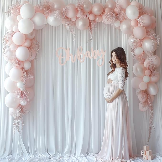 20x10ft Wrinkle Free White Backdrop Curtain - Image 7