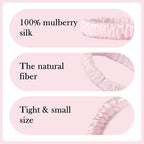 Silk Scrunchies Pack of 6 Pure Mulberry Silk Hair Ties with Elastic Band Silk Scrunchie for Hair No Damage