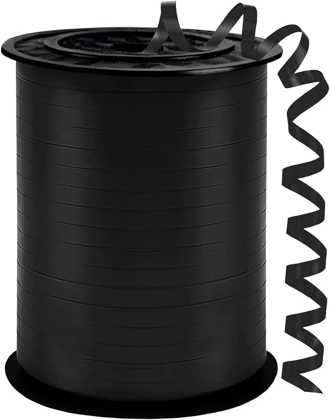 Black Curling Ribbon, 500 Yards Ribbons by YCDMLJC
