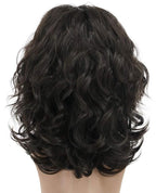 karlery California 70s 80s Rocker Wig Men Women Long Curly Dark Brown Halloween Costume Anime Wig