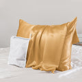 PROMEED 23 Momme Mulberry Silk Pillowcase for Hair and Skin - Both Sides Premium Natural Silk Pillow Case, Grade 6A+ Soft Cooling Pillow Cases, 1pc (Standard 20"x26", Gold)