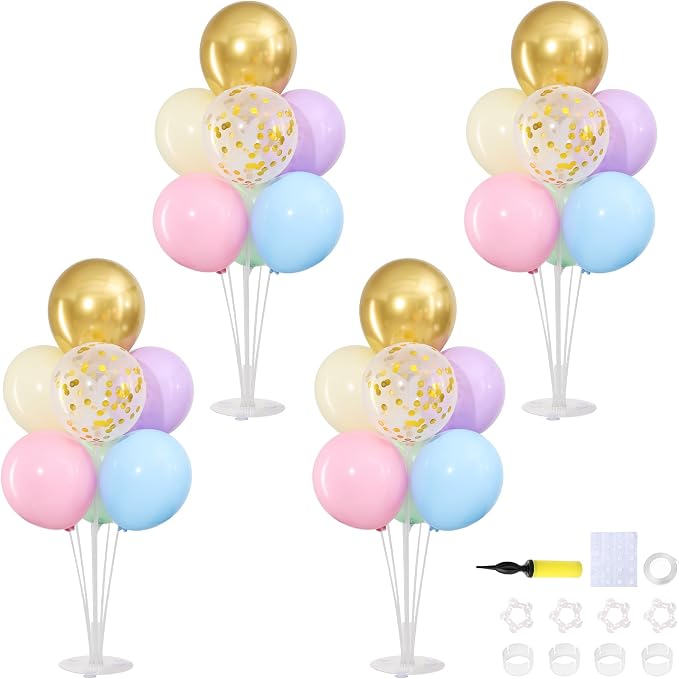 Pastel Princess Balloons Table Centerpieces Stand Kit by ZyloonDecoration