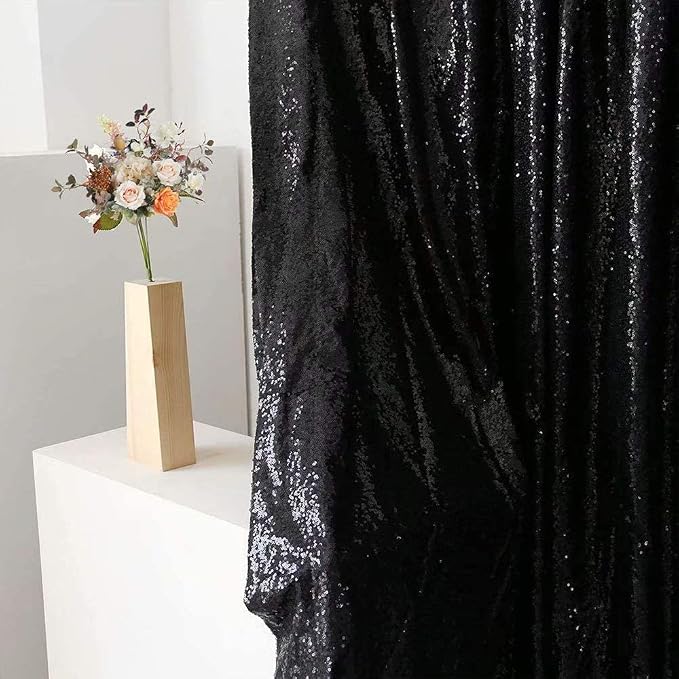 Eternal Beauty Black 3mm Sequin Backdrop 5x7 Ft - Image 7