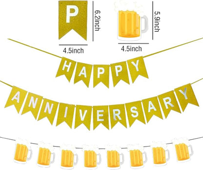 Beer Birthday Banner for Beer Party and Birthday Wedding Party Supplies - Image 2