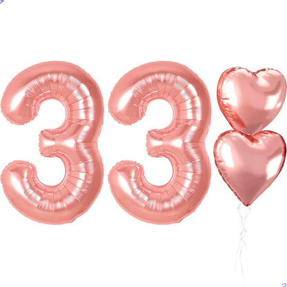 40 inch Rose Gold Birthday Balloons by Unknown