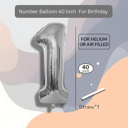 Gold Number Balloon 1 Mylar Foil Balloons 40 inch - Image 8