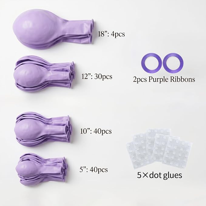 Pastel Purple Lilac Balloons, Bridal Shower, Butterfly Fairy Princess Birthday - Image 2