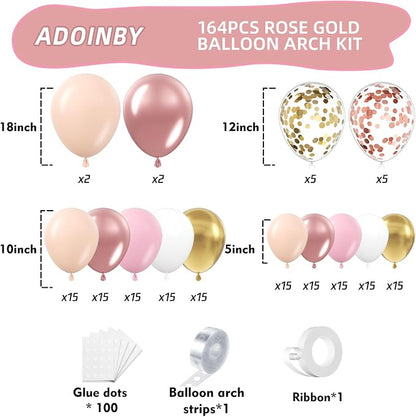 Rose Gold Balloon Arch Kit - Image 2
