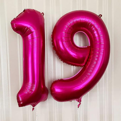 9 Balloon Number Hot Pink 9 Birthday Balloon 40 inch Foil Mylar Large 9 Balloon - Image 3