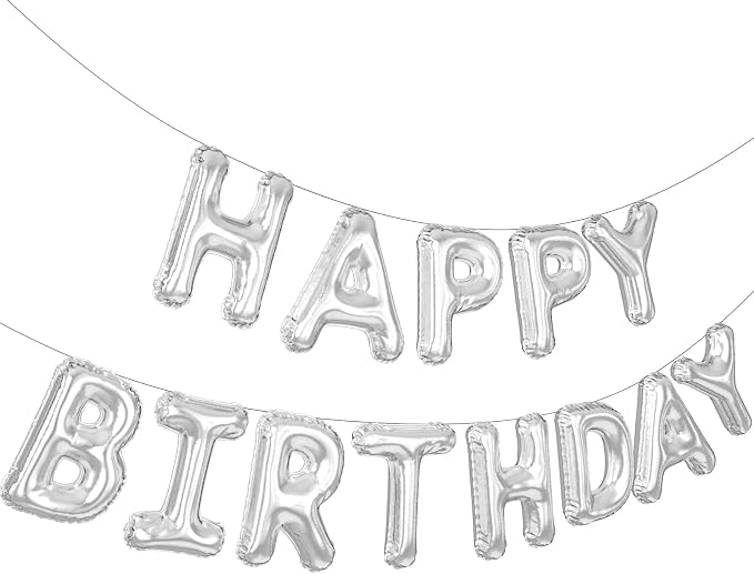 Happy Birthday Banner, 16 Inch Happy Birthday Balloon Banner - Image 3