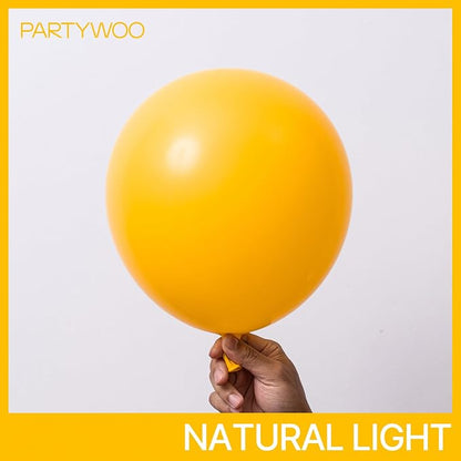 PartyWoo Yellow Mustard Yellow fall Latex Helium Balloons 50pcs | Balloons - Image 3