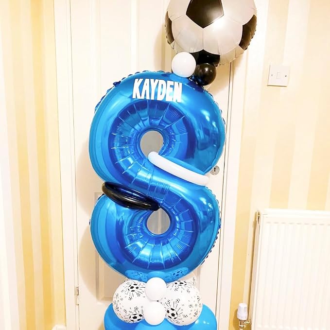 Blue 3 Balloon Number, 40 Inch Number 3 Balloon Big Blue 3 Foil Mylar Helium - Image 3
