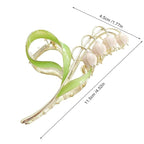 Lily of The Valley Flower Hair Clips, Non-slip Large Metal Hair Clip, Elegant Orchid Hair Clip, Flower Fashion Hair Accessories for Numerous Categories of Hair (pink)