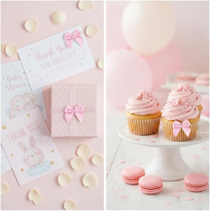 100 Mini Satin Ribbon Bows, Small Bows - Image 5