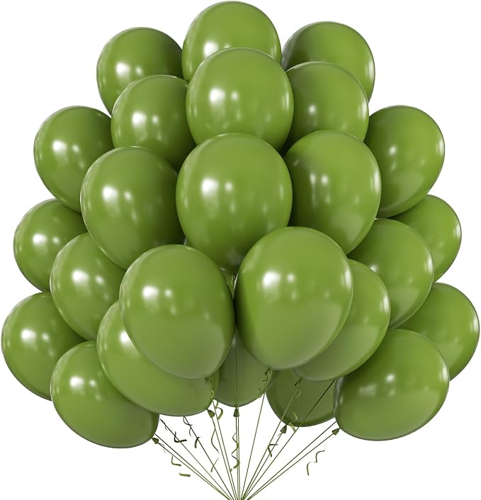 10 Inch Retro Olive Green Balloons by KALOR