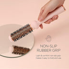 Magic Curling Round Brush (1 Inch) - Non-electronic, Self-Standing Round Brush, Great Blowout, Ceramic Coated Barrel, Quick Styling, Ionic Thermal Barrel, Volumizer, Styler