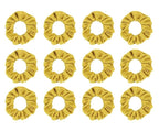 12pcs Cotton Hair Scrunchies Single Jersey Solid Color Ponytail Holders Elastic Hair Ties for Women Accessories (Ginger Yellow)