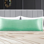 Aormenzy Satin Body Pillow Cover Set of 2, 20x54 Inches Mint Green Body Pillow Case for Adults, Silky Soft & Cooling Body Pillow Pillowcase with Envelope Closure