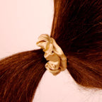 Amelia Beauty, Tan Satin Small Scrunchies, 12-Pack – No Damage Hair Ties for Women, Gentle & Durable Hair Accessories, 2.5in x 0.5in