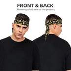 Men Women Cute Koala Black Yellow Sunflower Sports Sweatband Multifunction Cool Head Band Headdress for Sports Workout Shower