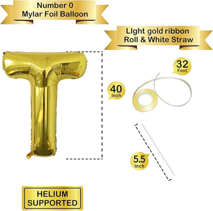 Letter Balloons Gold Party Balloon - Image 3