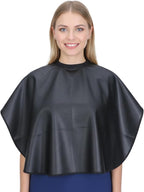 Makeup Cape Hair Dye Cape for Women, PU Waterproof Beauty Salon Short Smock, Professional Shampoo Capes for Hair Dye, Comb-out, Styling, Shampoo