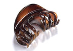 Youxuan Hair Claw for Women, 4 Inch Pretty Hair Clip, Hair Grip for Thick Hair, Black and Coffee