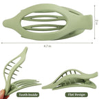 Flat Hair Clip 6 pcs Lay Down Claw Clips Hair Accessories for Women -Colorful