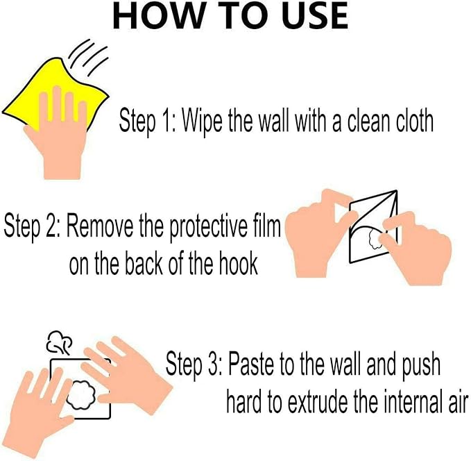 24 Pack Adhesive Wall Hooks 33LB Heavy Duty No Drill Transparent Waterproof - Image 7
