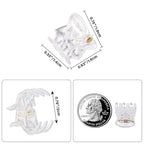 YOHAMA 36 PCS Clear Mini Hair Claw Clips Great for Design Kids Adult Hairstyles White Plastic Hair Clips Small Decoration Buns Pining Bangs Strong Grip Multifunction Clamp Clips.