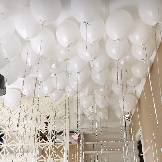 5 inch Pearl White Balloons - Image 3