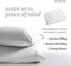 Beckham Hotel Collection Cooling Pillowcases for Hot Sleepers, King Size Set of 2, Cool Bedding, Envelope Closure, Silky Soft, Breathable, Moisture-Wicking, White