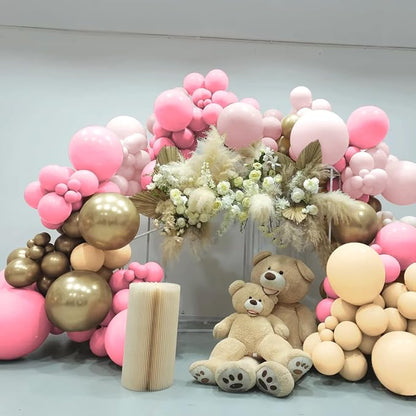 Blush Pink Neutral Gold Balloon Arch Kit - Image 5