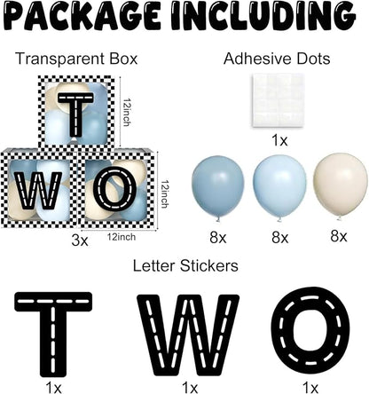 Two Fast Birthday Decorations for Boys, Race Car TWO Boxes - Image 2