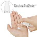 LONGWAY 1 Oz 30ml Clear Airless Cosmetic Cream Pump Bottle Travel Size Dispenser Refillable Containers/Foundation Travel Pump Bottle for Shampoo (Pack of 6)