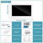 Skin Analysis Machine, 12 Inch LCD Screen Rechargeable Digital Scalp Camera for Hair Analysis, 50x/200x Dual Heads, Skin Health Detection Use for Home, Salon and Spa
