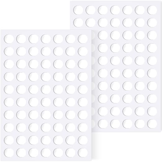 Sticky Dots, 140 6mm/0.24" Removable Adhesive Tack, Double Sided Clear Mounting by Surard