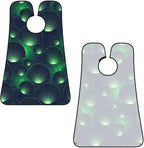 Adjustable Beard Bib, Non-Stick Hair Catcher Cape for Men's Shaving, Waterproof with 2 Suction Cups, Green Scales Mermaid Dragon Shave Bib