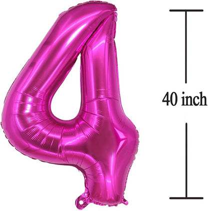 Jonhamwelbor 45 Balloons Number Big Giant Jumbo Large Hot Pink 45 Mylar Foil 40 - Image 2
